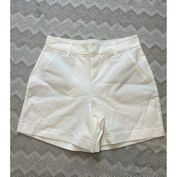Boston Proper Twill Pull-On Five Inch Shorts in Pure White Size 8 preppy beachy - Picture 5 of 13